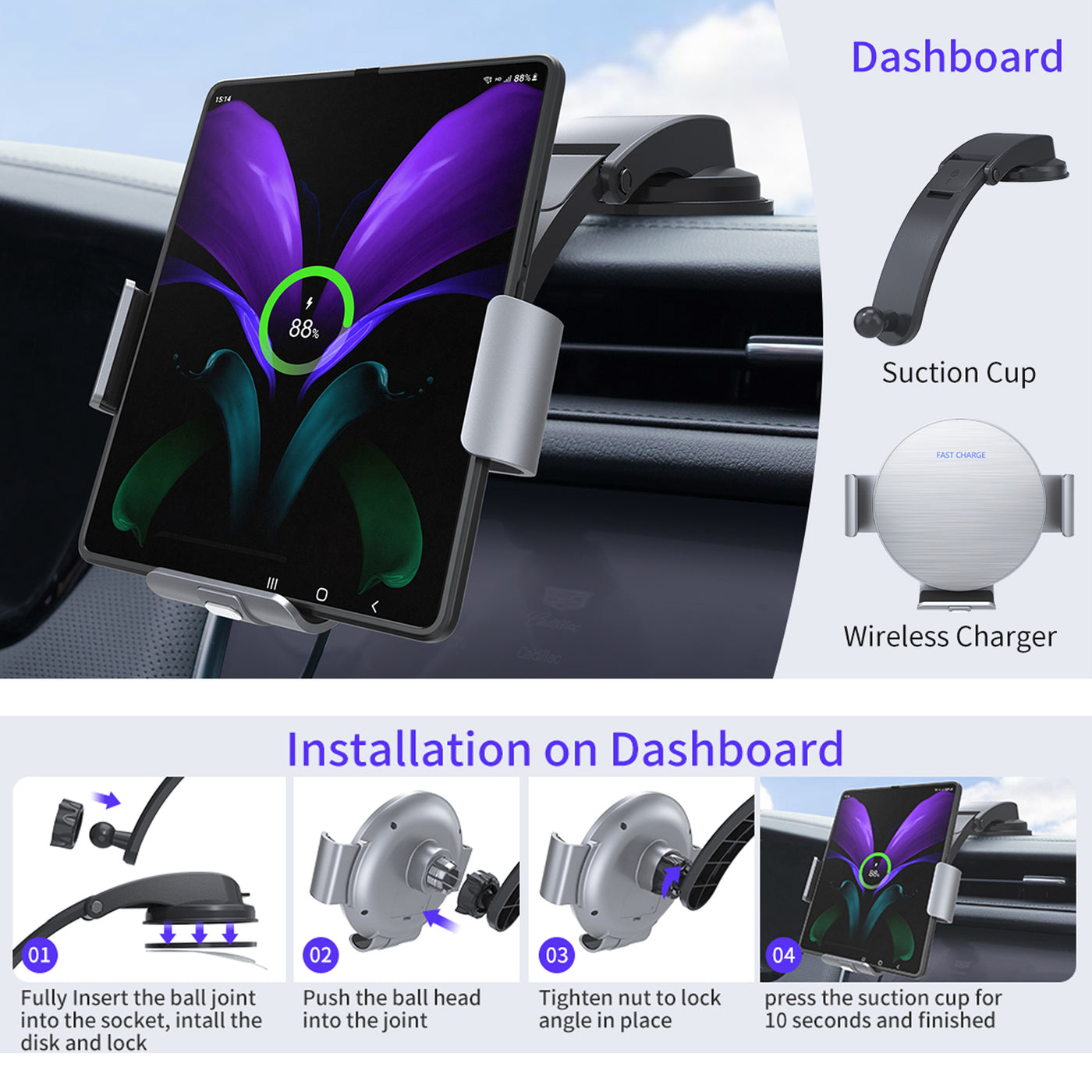 Wireless Car Charger For Z Fold Series