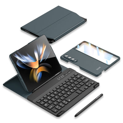 4-In-1 Wireless keyboard Leather Magnetic Flip Case - Galaxy Z Fold 4 Case