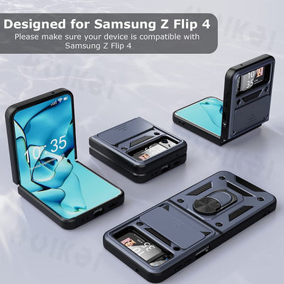 Magnetic Shockproof Case with Camera Cover For Samsung Galaxy Z Flip 4