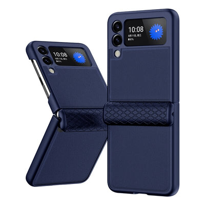 Luxury Leather Hinge Protective Case For Samsung Galaxy Z Flip 4