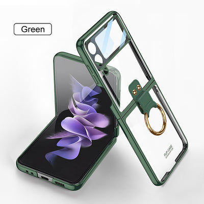 Transparent Case with Ring Holder for Samsung Galaxy Z Flip 4
