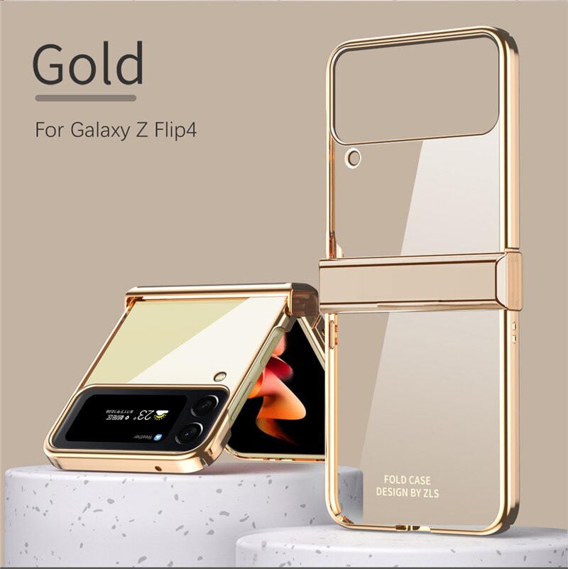 Transparent Plating Frame Full Protection For Galaxy Z Flip 4