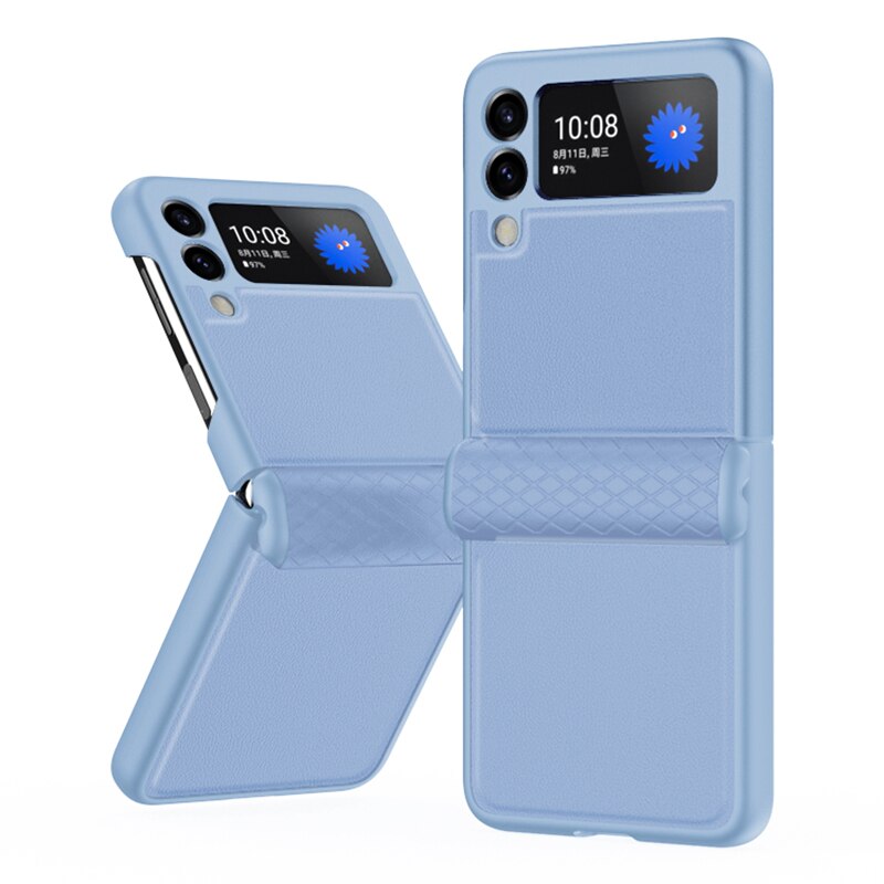 Luxury Leather Hinge Protective Case For Samsung Galaxy Z Flip 4
