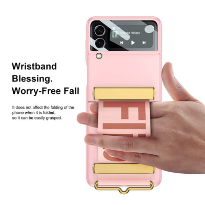Wristband Bracket Case For Samsung Galaxy Z Flip 4