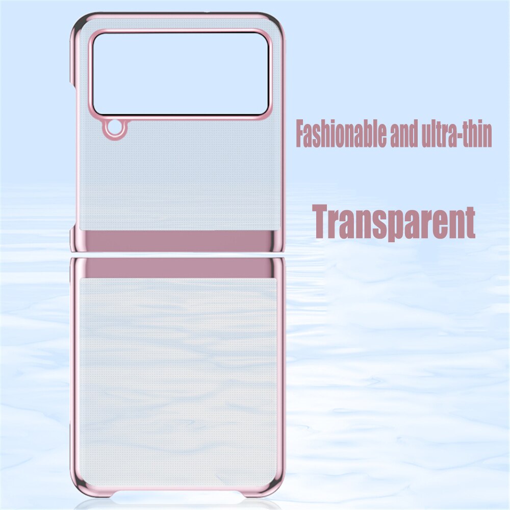 Luxury Ultra-thin Plating Transparent Case For Samsung Galaxy Z Flip 4