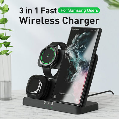 3 in 1 Wireless Fast Charging Station  for Samsung Galaxy S22 Ultra