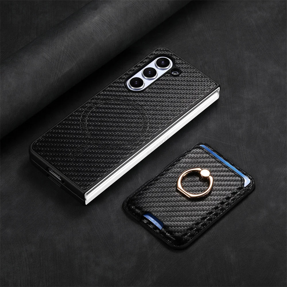 Full Protection Case with Detachable Card Wallet For Samsung Galaxy Z Fold 6