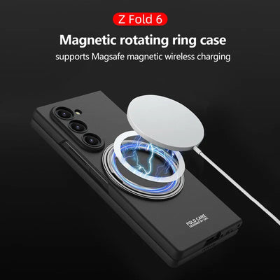 Full Protection Case with Magnetic Ring Stand For Samsung Z Fold 6