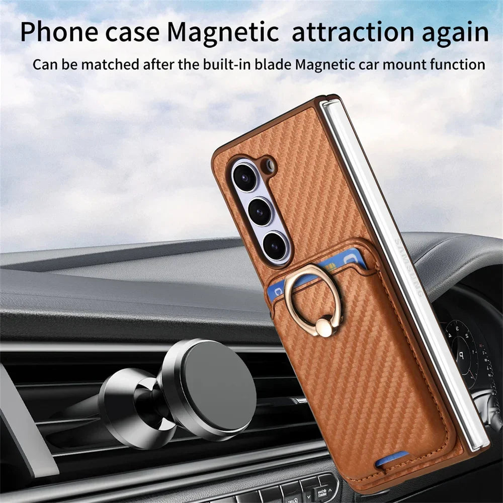 Full Protection Case with Detachable Card Wallet For Samsung Galaxy Z Fold 6