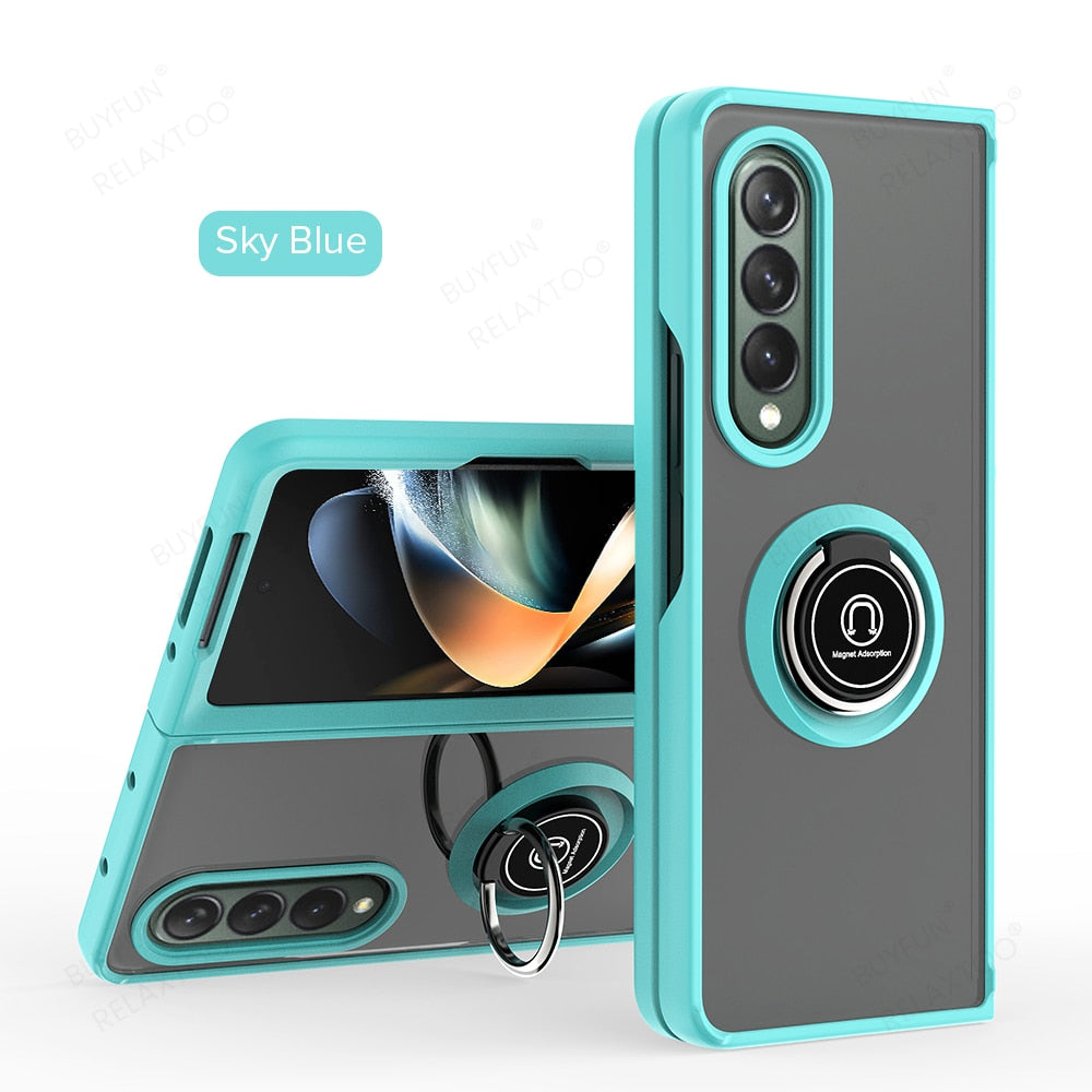 Magnet Holder Ring Armor Case For Samsung Galaxy Z Fold 4