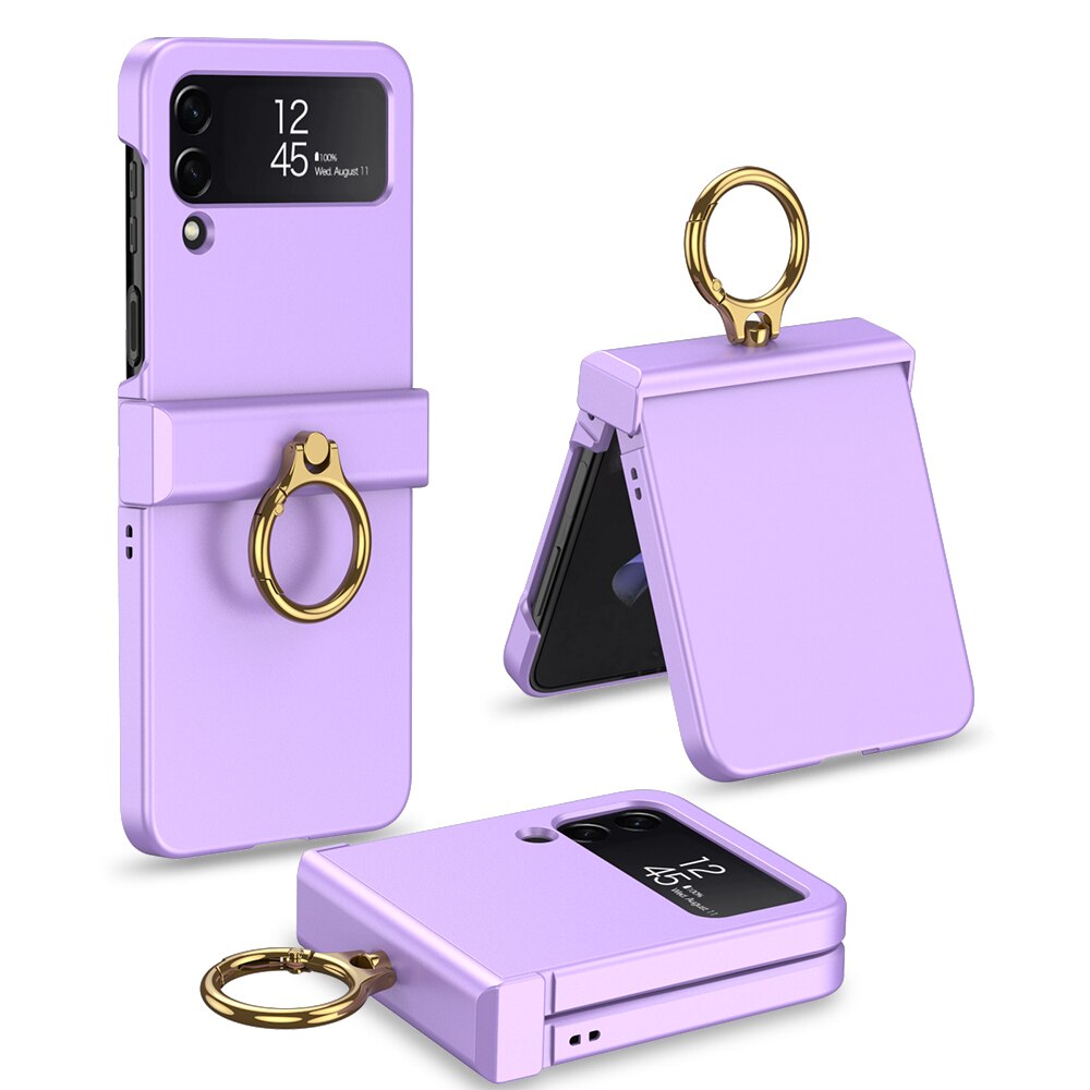 Ultra-Slim Full Protection Case with Ring Holder For Galaxy Z Flip 4