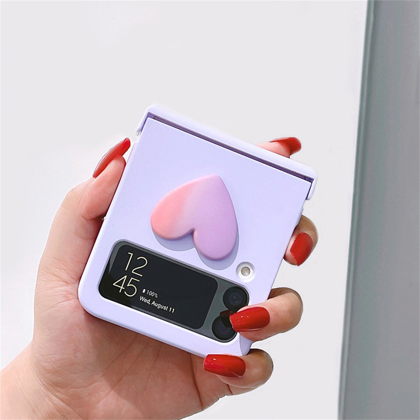 Cute 3D Gradient Heart Case for Samsung Galaxy Z Flip 3 5G