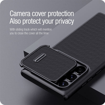 Textured Nylon Fiber Slide Camera Cover For Samsung S22 Ultra 5G