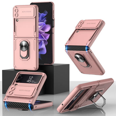 Armor Case with Camera Protection & Ring Stand For Samsung Galaxy Z Flip 4