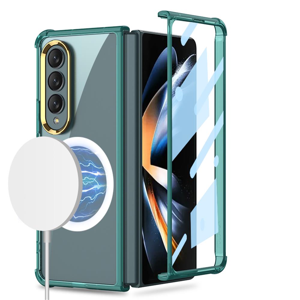 Transparent Magnetic Wireless Charging Case For Samsung Galaxy Z Fold 4