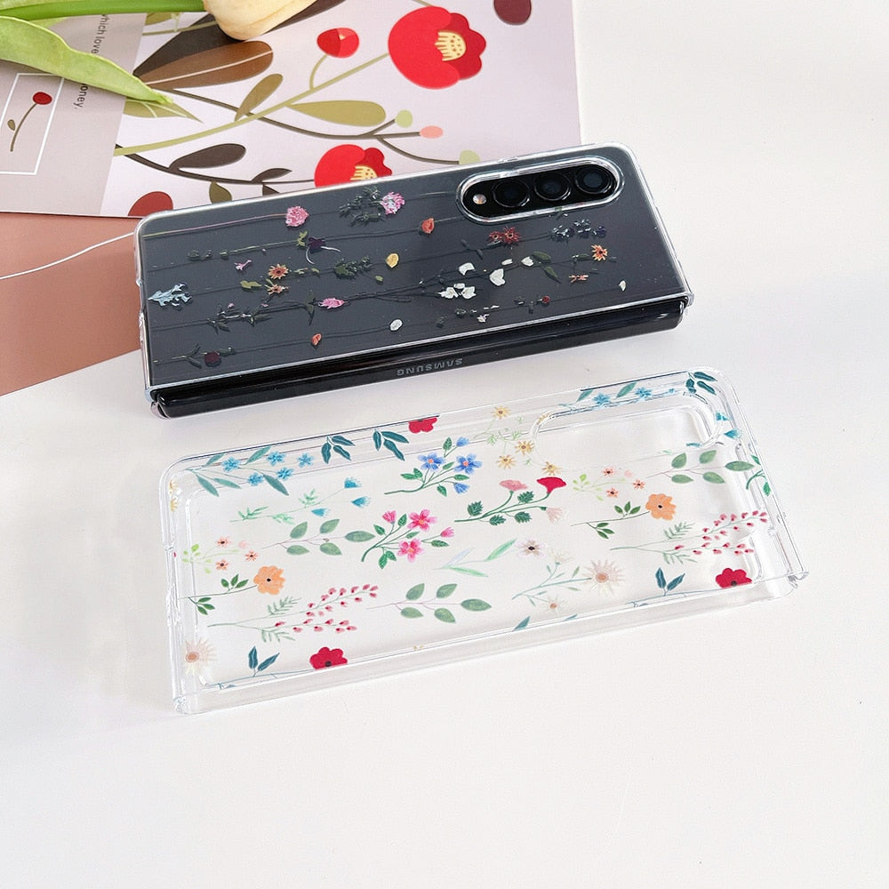 Cute Flowers Case For Samsung Galaxy Z Fold 3 5G