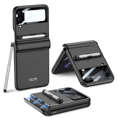 Magnetic Hinge Case with Pen For Samsung Galaxy Z Flip 4