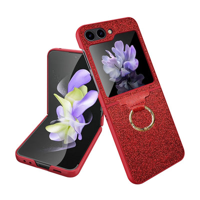 Luxury Colorful Case with Ring Bracket For Galaxy Z Flip 5