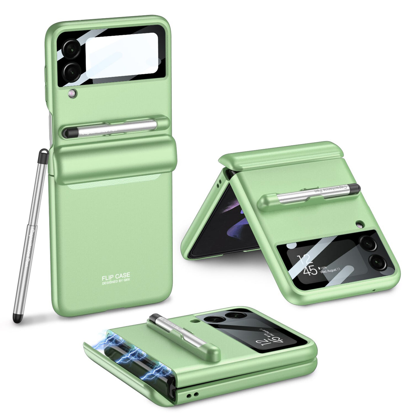 Magnetic Hinge Case with Pen For Samsung Galaxy Z Flip 4