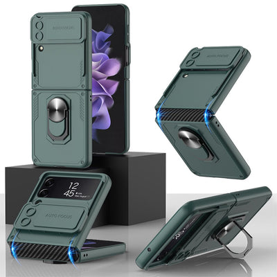 Armor Case with Camera Protection & Ring Stand For Samsung Galaxy Z Flip 4