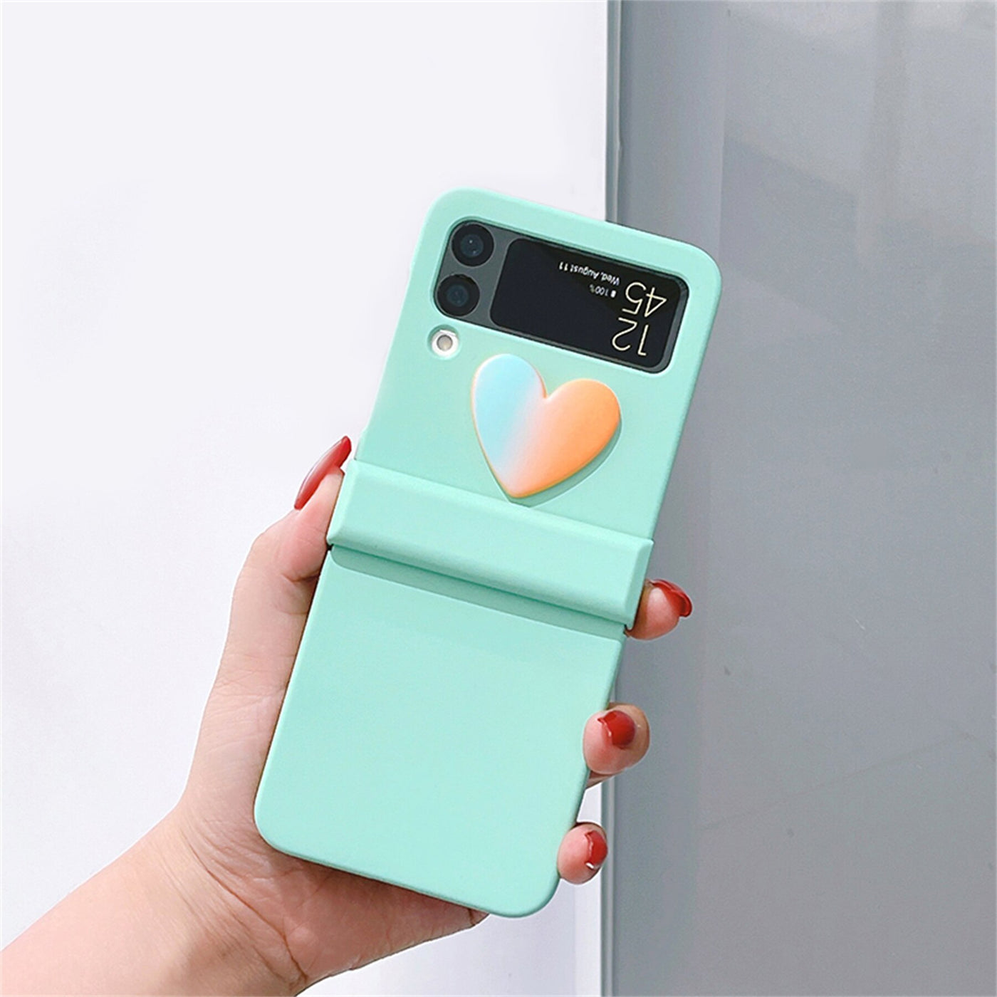 Cute 3D Gradient Heart Case for Samsung Galaxy Z Flip 3 5G