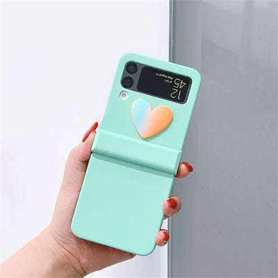 Cute 3D Gradient Heart Case for Samsung Galaxy Z Flip 3 5G