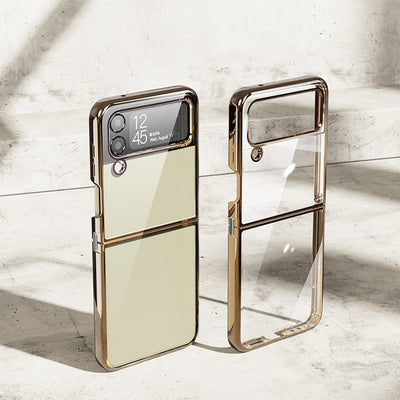 Luxury Transparent Folding Case For Samsung Galaxy Z Flip 4