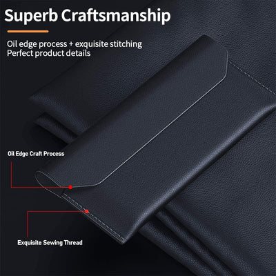 Genuine Leather Magnetic Pouch Case For Samsung Galaxy Z Fold 4