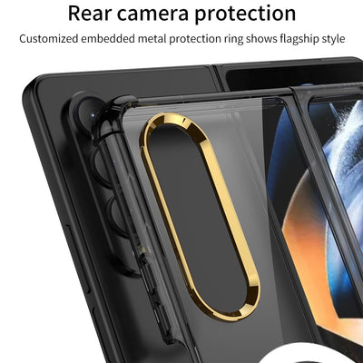 Transparent Magnetic Wireless Charging Case For Samsung Galaxy Z Fold 4