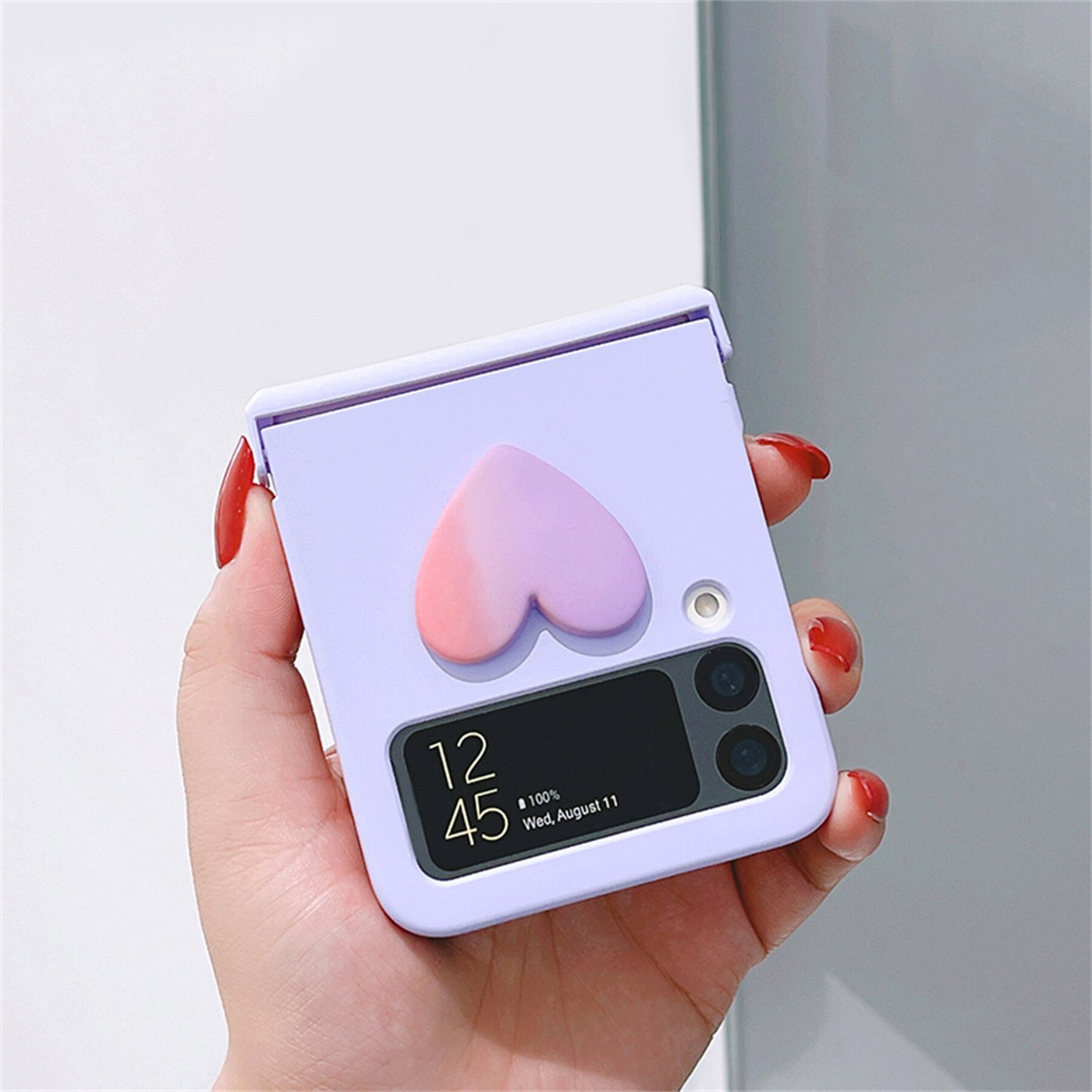 Cute 3D Gradient Heart Case for Samsung Galaxy Z Flip 3 5G