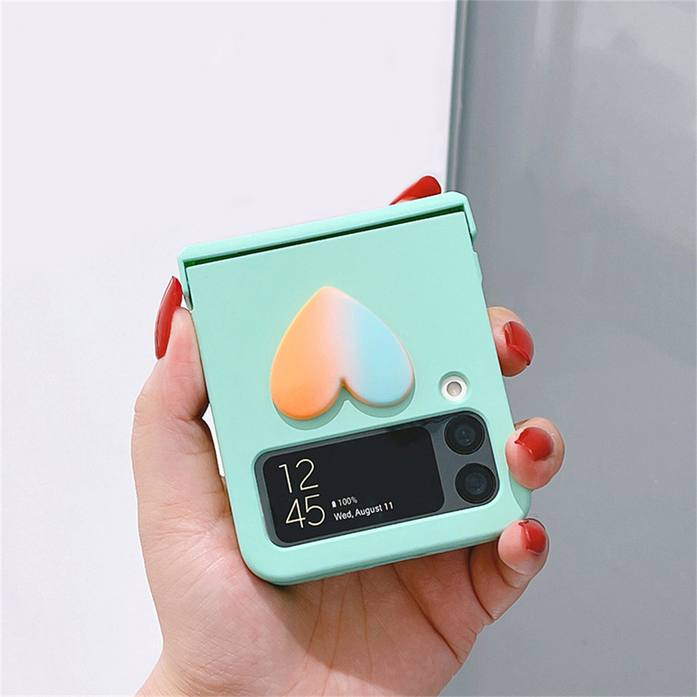 Cute 3D Gradient Heart Case for Samsung Galaxy Z Flip 3 5G