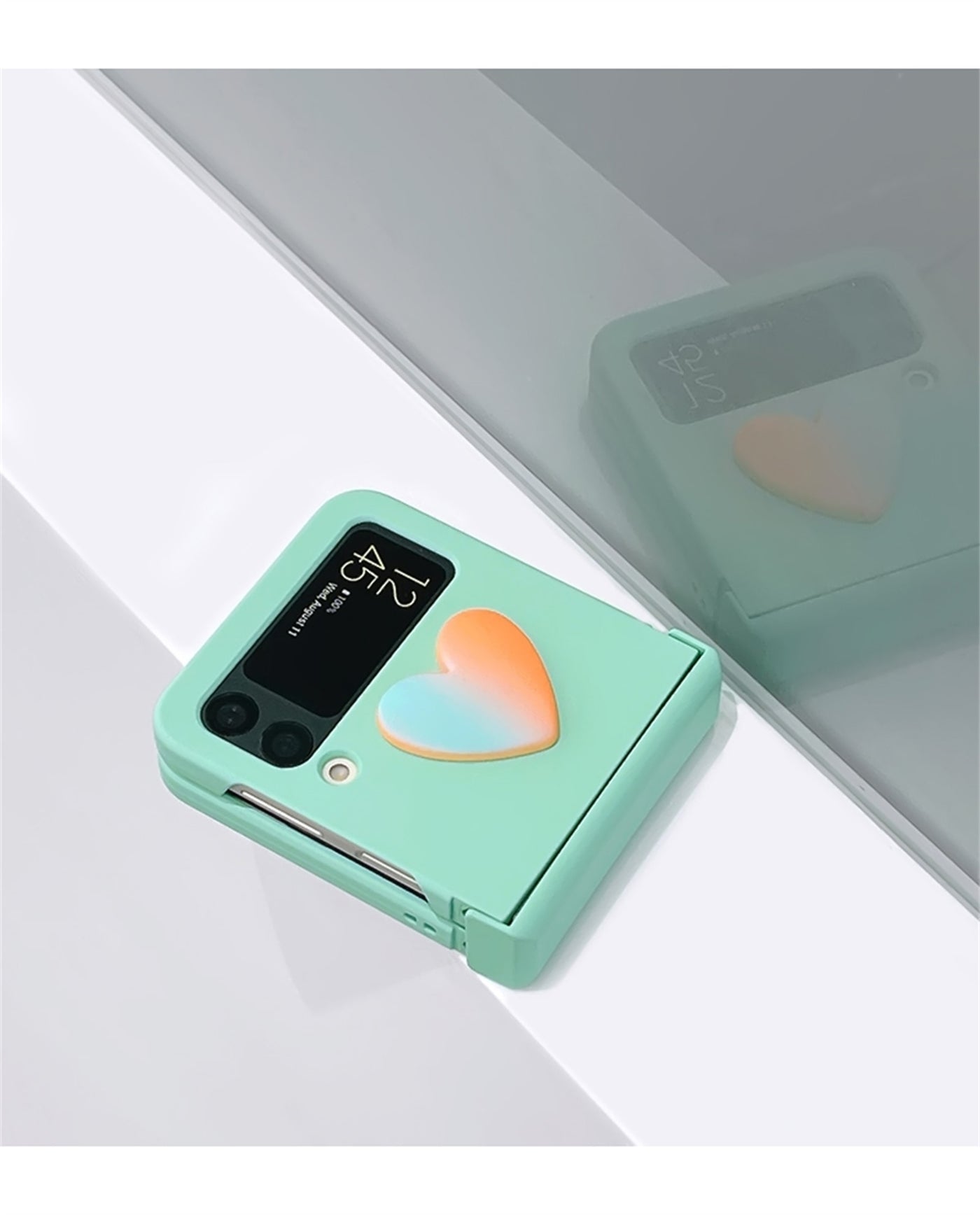 Cute 3D Gradient Heart Case for Samsung Galaxy Z Flip 3 5G