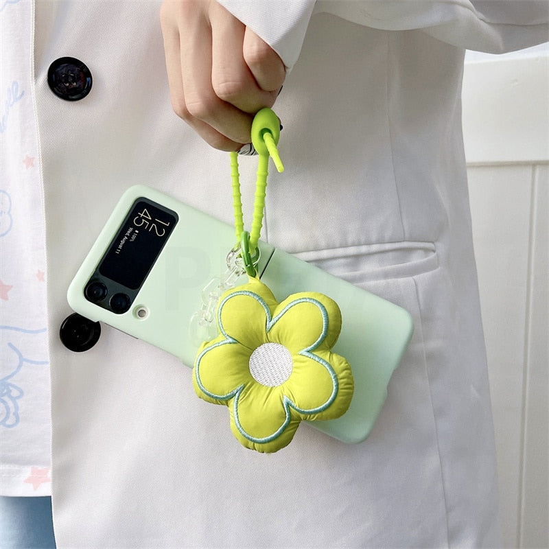 Cute Flower Pendant Case For Samsung Galaxy Z Flip 3