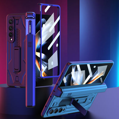 All-included Pen Case With Back Screen Glass Cover For Galaxy Z Fold 4