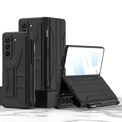 Leather Case with Detachable Pen Holder for Samsung Galaxy Z Fold 5