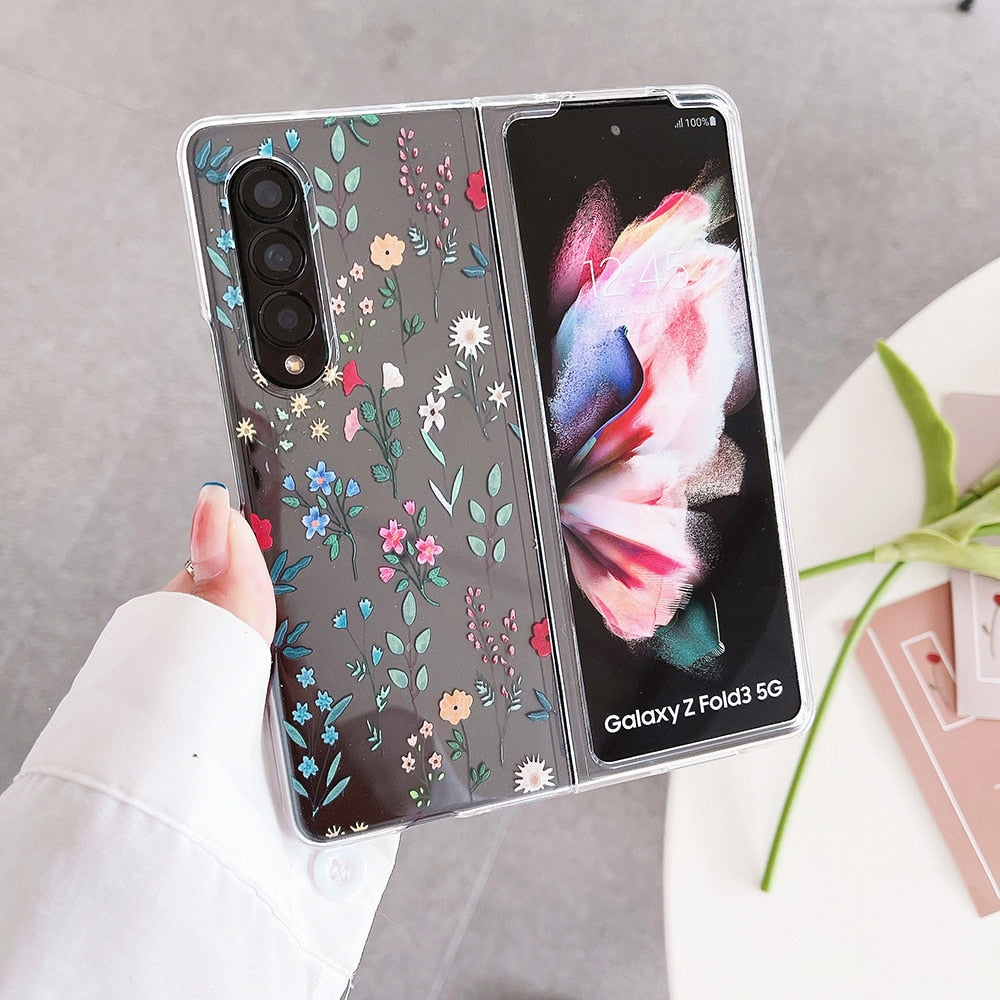 Cute Flowers Case For Samsung Galaxy Z Fold 3 5G