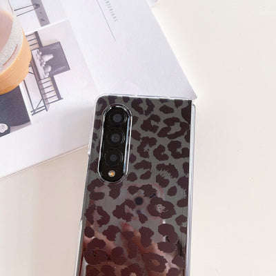 Woman Fashion Leopard Pattern Phone Case For Samsung Galaxy Z Fold 3 5G