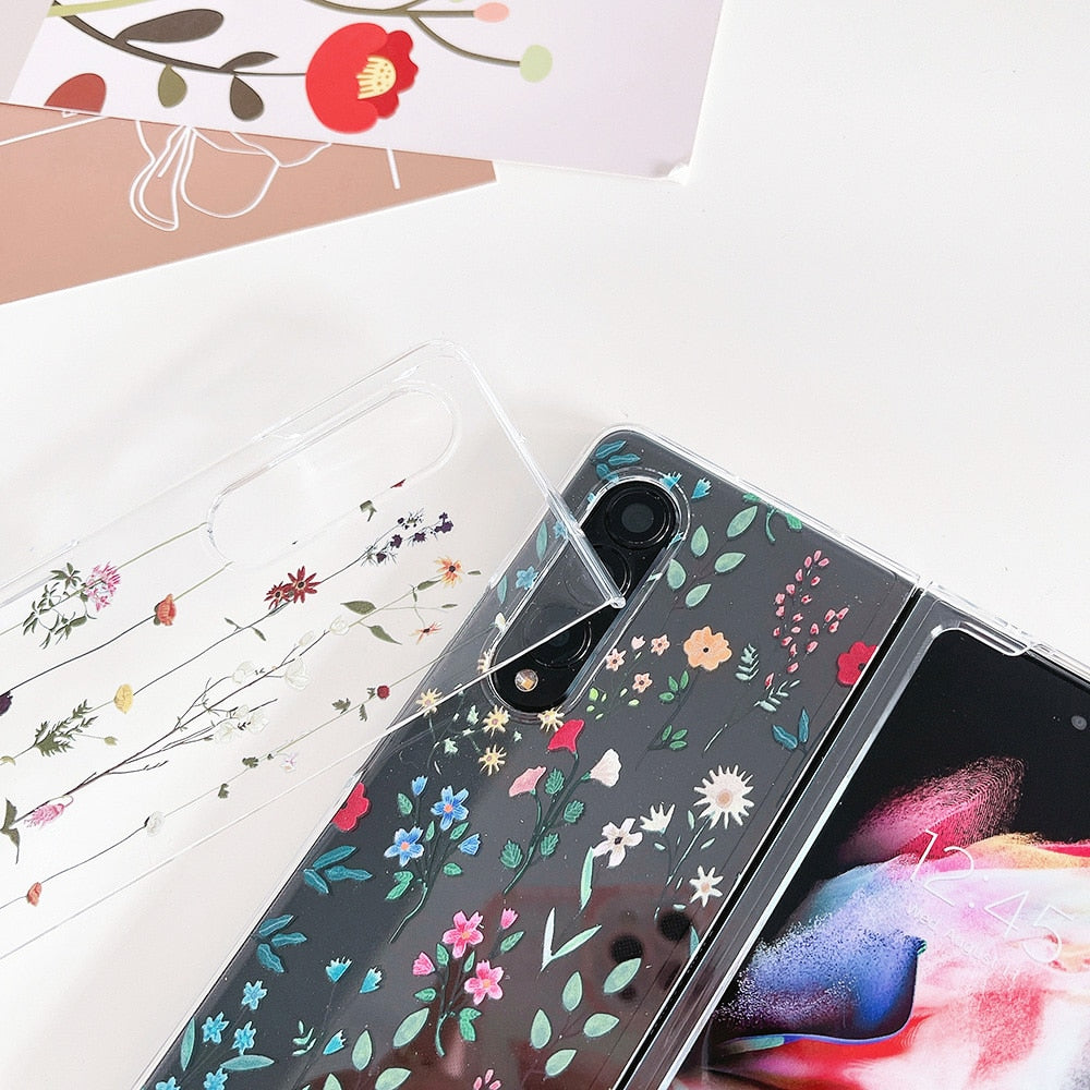Cute Flowers Case For Samsung Galaxy Z Fold 3 5G