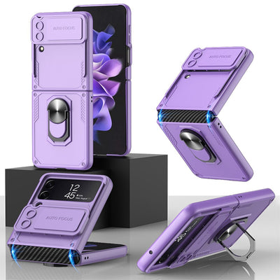 Armor Case with Camera Protection & Ring Stand For Samsung Galaxy Z Flip 4