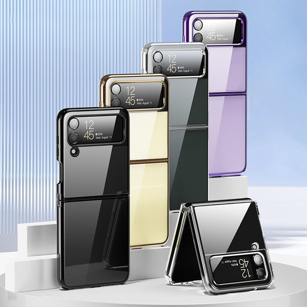 Luxury Transparent Folding Case For Samsung Galaxy Z Flip 4