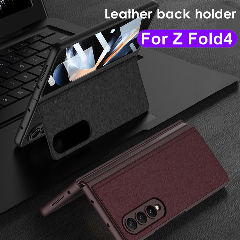 Magnet Leather Holder Case For Samsung Galaxy Z Fold 4