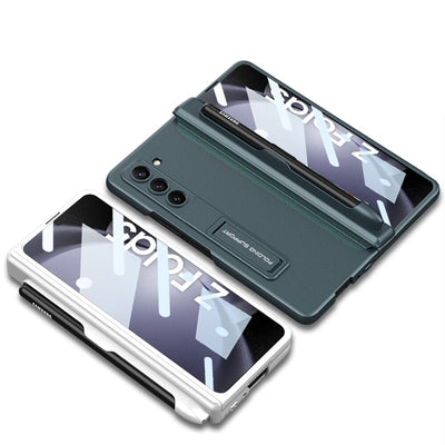 Shockproof Matte Case With Bracket & Pen Holder For Samsung Galaxy Z Fold 5