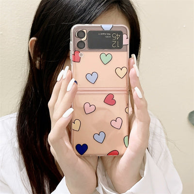 Lovely Color Heart Case For Samsung Galaxy Z Flip 3