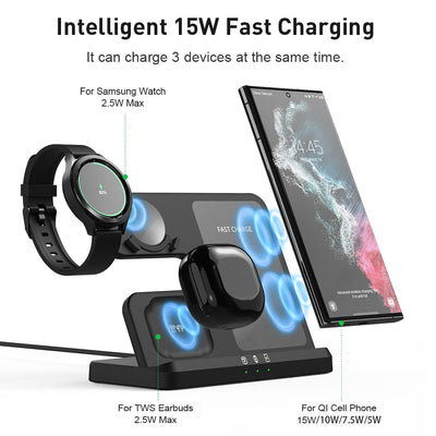 3 in 1 Wireless Fast Charging Station  for Samsung Galaxy S22 Ultra