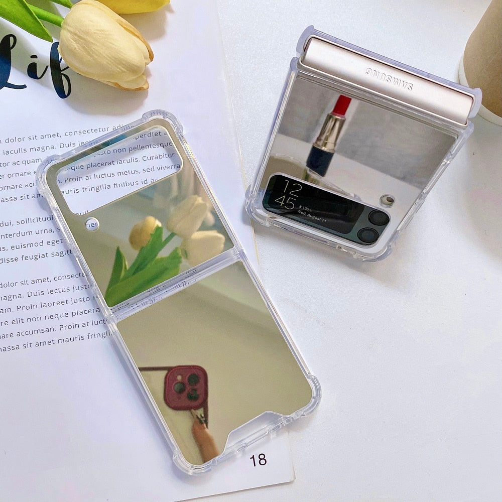 Shockproof Mirror case For Samsung Galaxy Z Flip 4