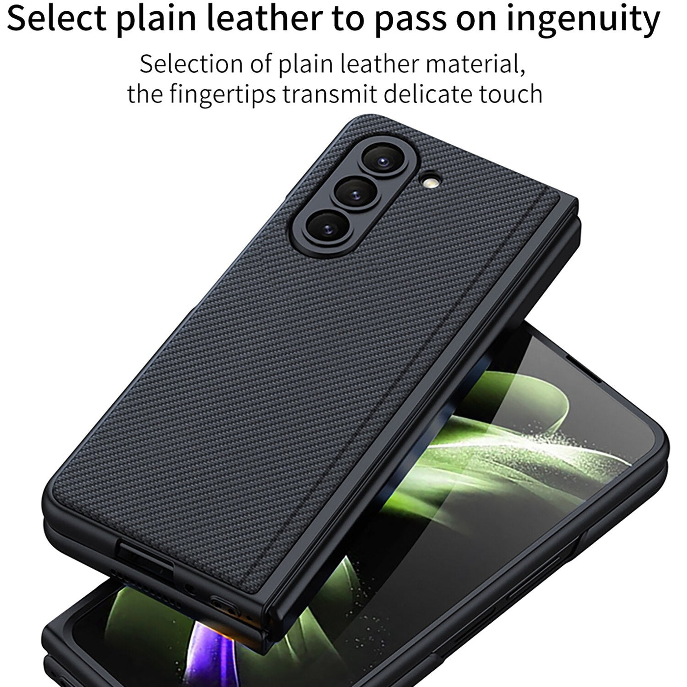 Ultra Thin Leather Case with Bracket For Samsung Galaxy Z Fold 5