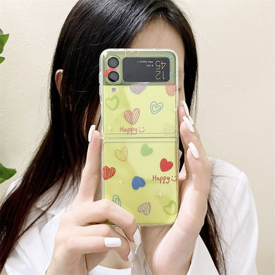 Lovely Color Heart Case For Samsung Galaxy Z Flip 3