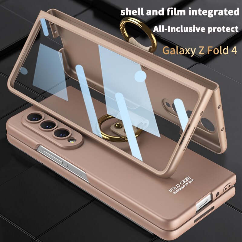 Ultra Thin Shockproof Ring Case For Samsung Galaxy Z Fold 4