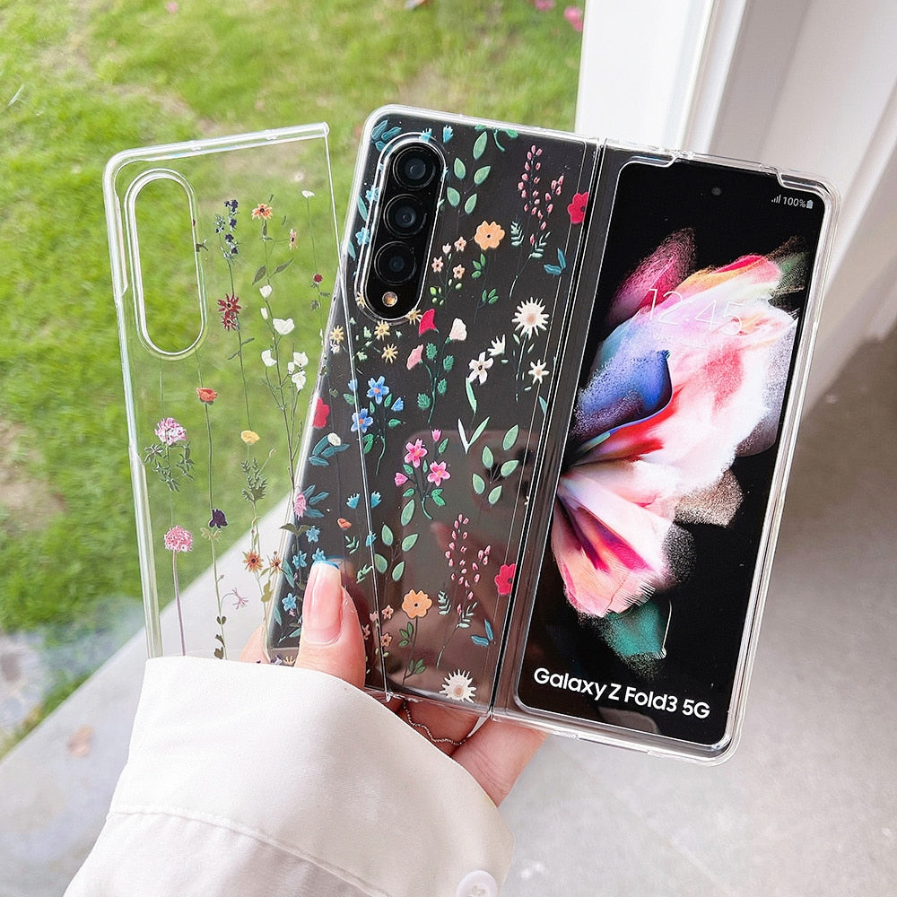 Cute Flowers Case For Samsung Galaxy Z Fold 3 5G