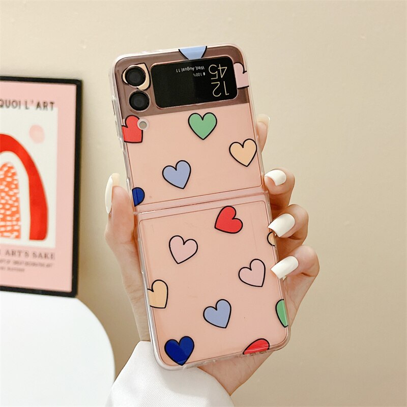 Lovely Color Heart Case For Samsung Galaxy Z Flip 3